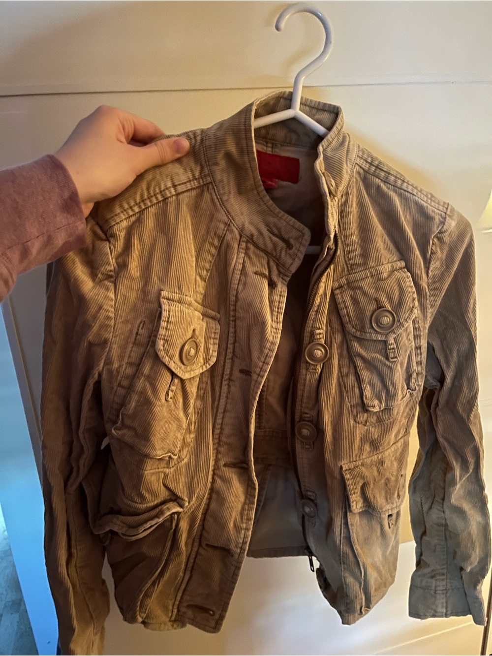 Rare Vintage French Connection Tan Corduroy Utility Jacket | US 4 🧥